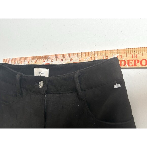 Wilfred Melina Pants Size 4 Black High Rise Slim Vegan Suede Aritzia NWT - Picture 7 of 10